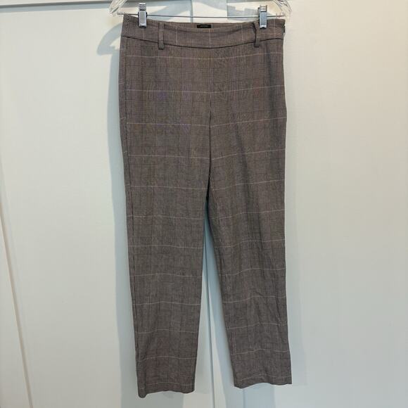 Talbots Pants - Talbots Pants Women 2 Gray Glen Plaid Ankle Chatham Cropped Preppy Office Career